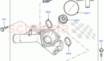 Thermostat/Housing & Related Parts (AJ Petrol 4.4 V8 EFI (220KW))