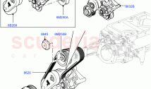 Pulleys And Drive Belts (Secondary Drive) (5.0L OHC SGDI SC V8 Petrol - AJ133, 5.0&hellip;