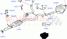 Rear Exhaust System (Solihull Plant Build) (2.0L I4 High DOHC AJ200 Petrol) ((V) F&hellip;