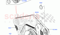 Pulleys And Drive Belts (Primary Drive) (5.0 Petrol AJ133 DOHC CDA, Less ACE Suspe&hellip;