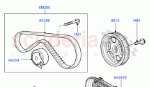 Pulleys And Drive Belts (Rear) (Lion Diesel 2.7 V6 (140KW)) ((V) TO9A999999)