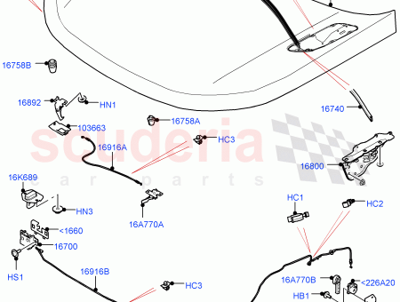Photo of BRACKET BONNET CONTROL HANDLE MTG…