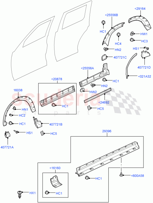 Part Diagram for Land Rover CGE500031