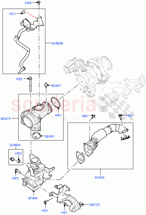 Part Diagram for Land Rover LR141327