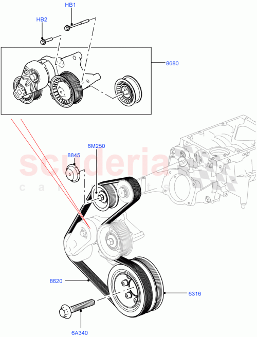 Part Diagram for Land Rover LR091608