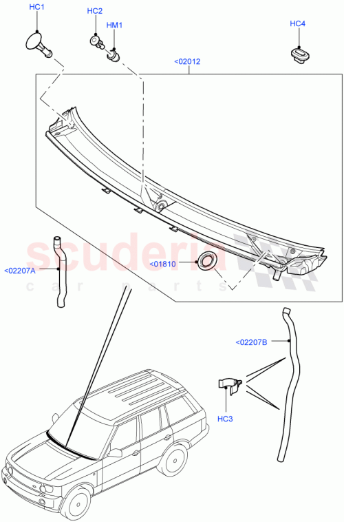 Part Diagram for Land Rover DWD500030PMD