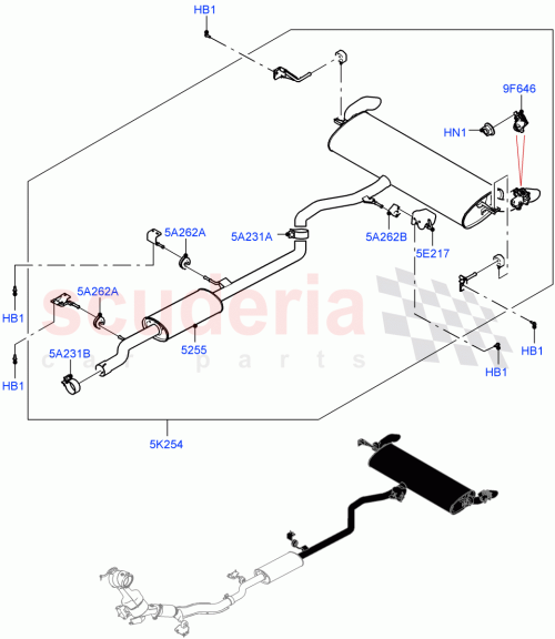 Part Diagram for Land Rover LR128631