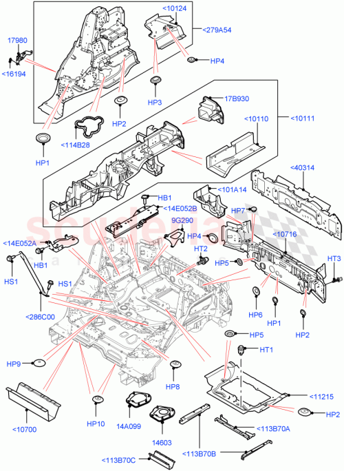 Part Diagram for Land Rover LR100594