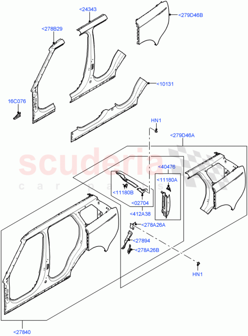 Part Diagram for Land Rover LR164031