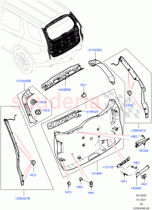 Part Diagram for Land Rover LR089535