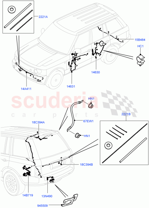 Part Diagram for Land Rover XYH500050