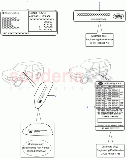 Part Diagram for Land Rover JLM21732DF