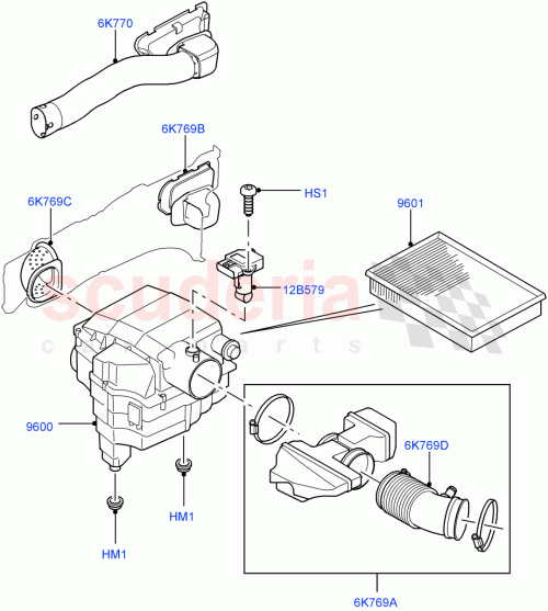 Part Diagram for Land Rover PHD500025