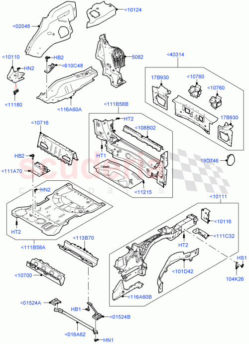 Part Diagram for Land Rover LR173021
