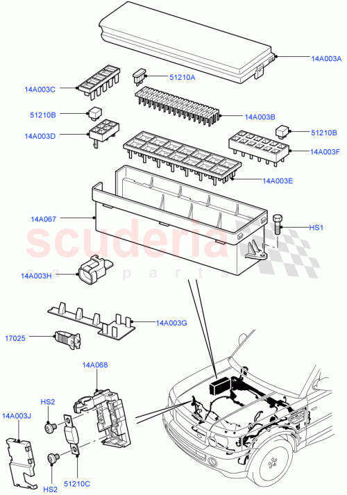 Part Diagram for Land Rover YQF100490