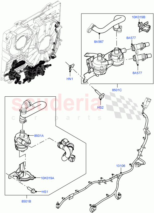 Part Diagram for Land Rover LR145280