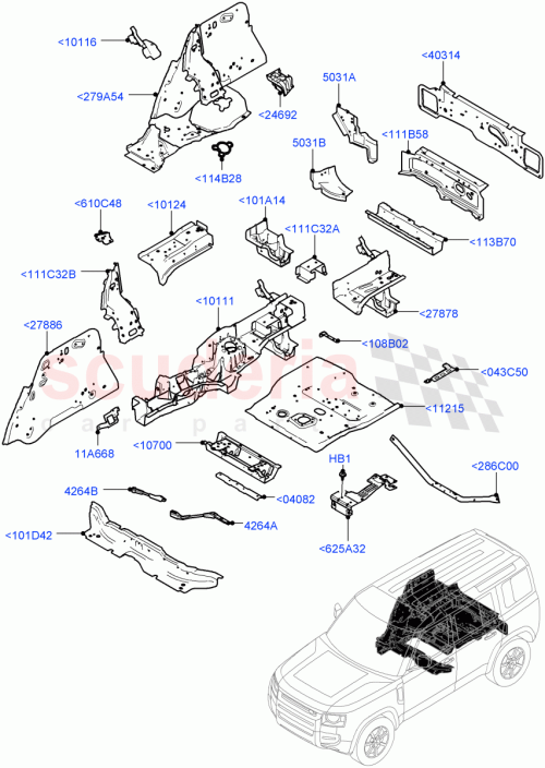 Part Diagram for Land Rover LR106596