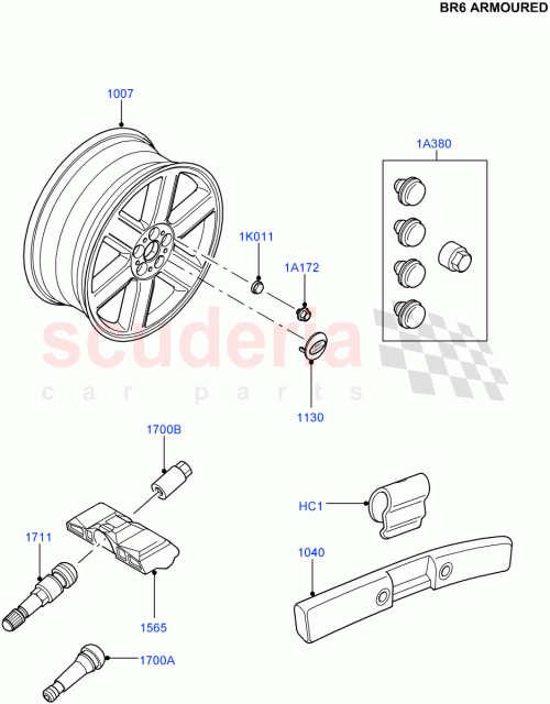 Part Diagram for Land Rover RRF500080