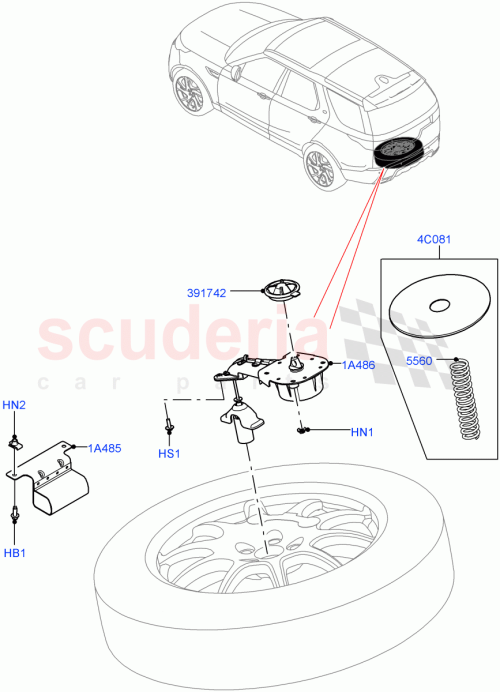 Part Diagram for Land Rover LR163110