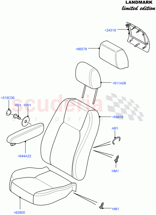 Part Diagram for Land Rover LR026605
