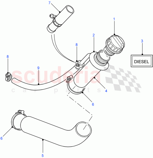 Part Diagram for Land Rover WLH500060