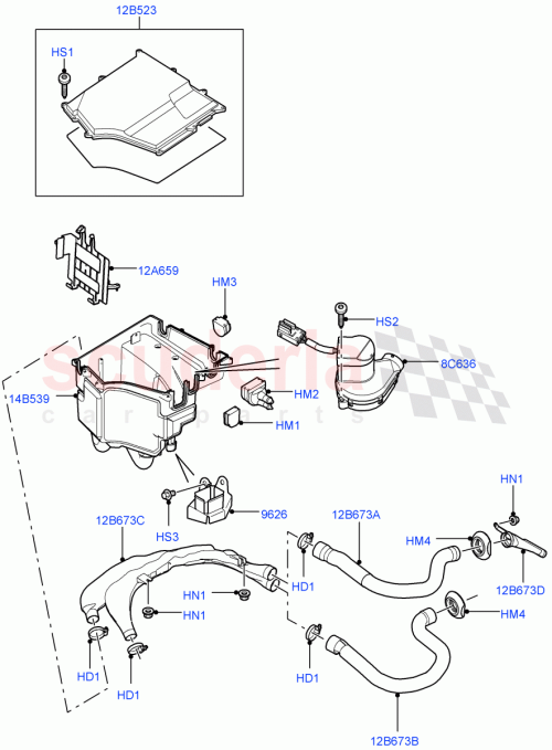 Part Diagram for Land Rover YYA000100
