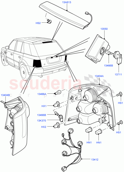 Part Diagram for Land Rover XZP500020