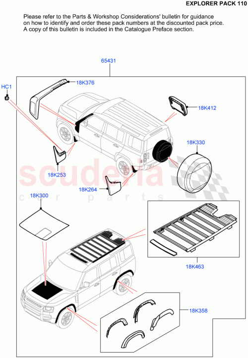 Part Diagram for Land Rover VPLE110EXP02
