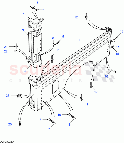 Part Diagram for Land Rover AGI710030