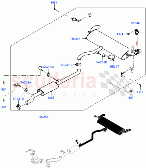 Part Diagram for Land Rover LR162163