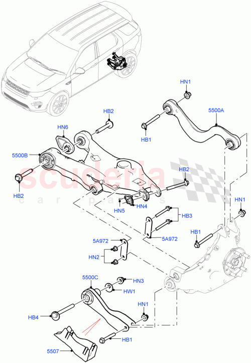 Part Diagram for Land Rover LR088535