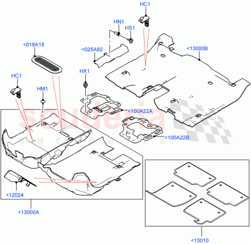 Part Diagram for Land Rover LR155310