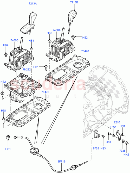 Part Diagram for Land Rover LR018050