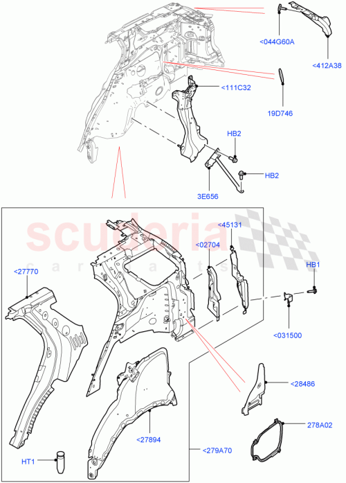 Part Diagram for Land Rover LR061727