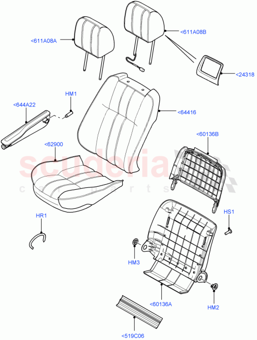 Part Diagram for Land Rover HDA500070NUG