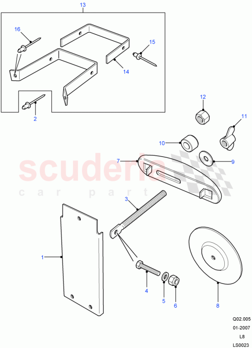 Part Diagram for Land Rover KTP500010