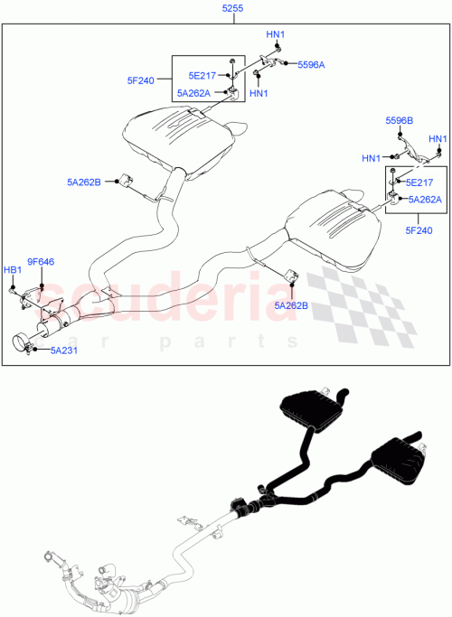 Part Diagram for Land Rover LR155860