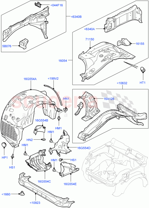 Part Diagram for Land Rover LR015038
