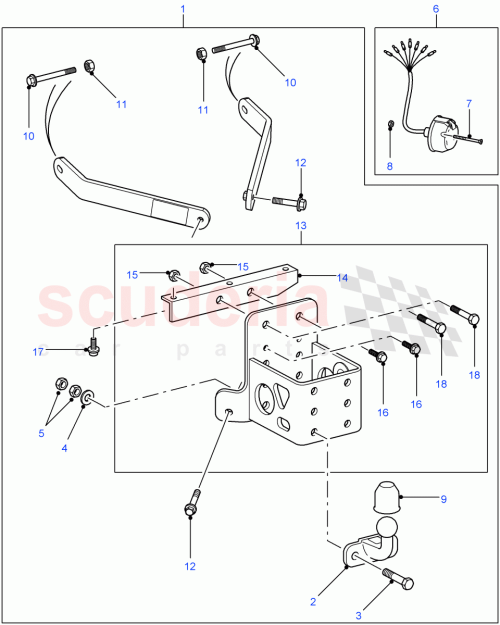 Part Diagram for Land Rover VPLDT0086
