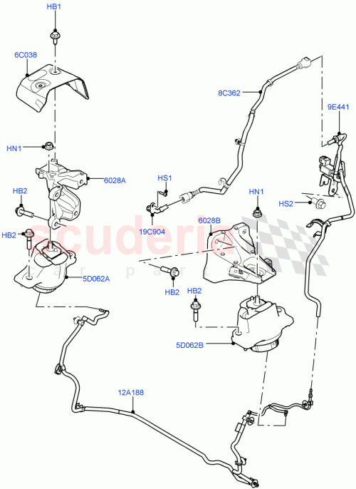 Part Diagram for Land Rover LR141407