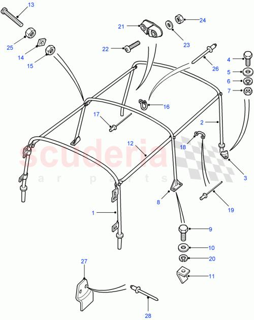 Part Diagram for Land Rover AHR710360
