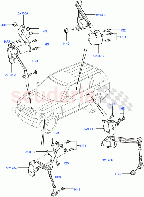 Part Diagram for Land Rover RYH000070