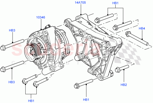 Part Diagram for Land Rover FB110107