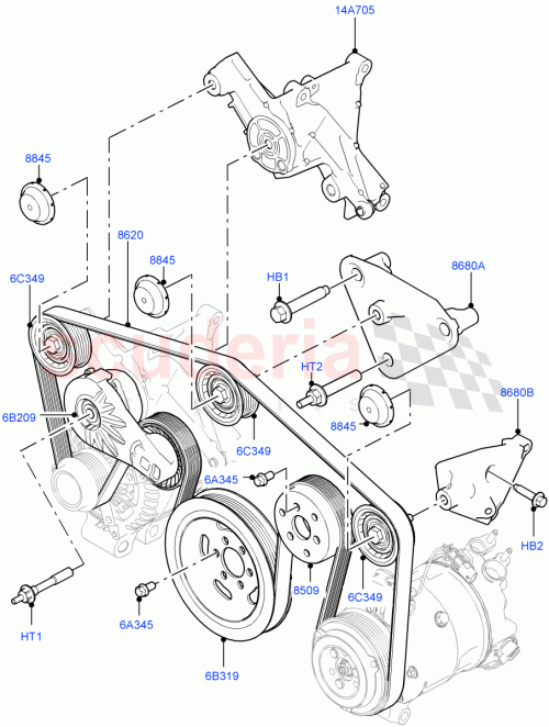 Part Diagram for Land Rover LR091604