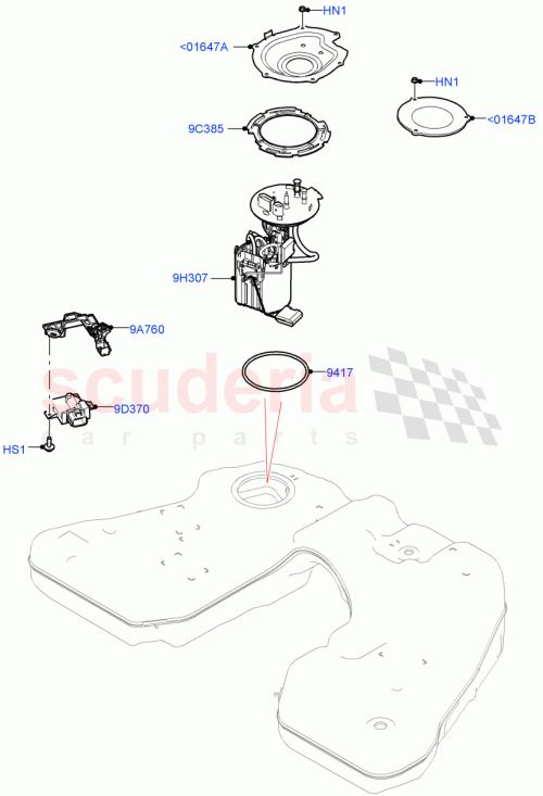 Part Diagram for Land Rover LR161830