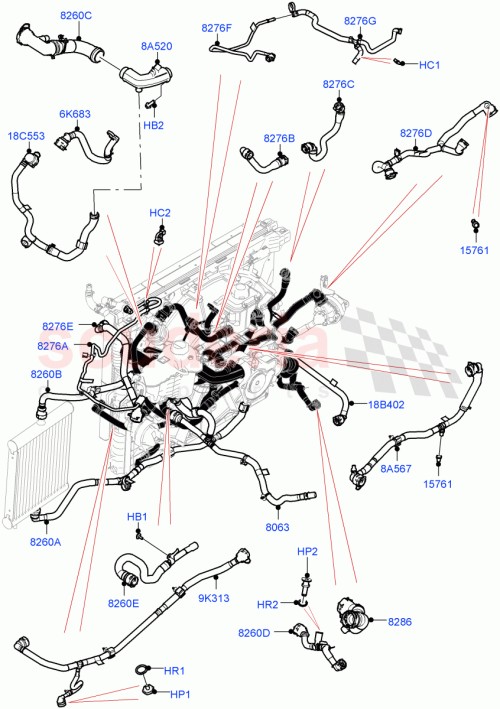 Part Diagram for Land Rover LR151716