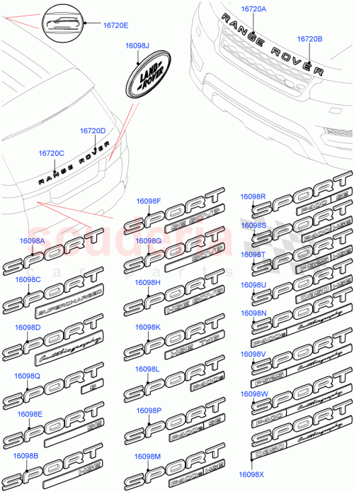 Part Diagram for Land Rover LR098832
