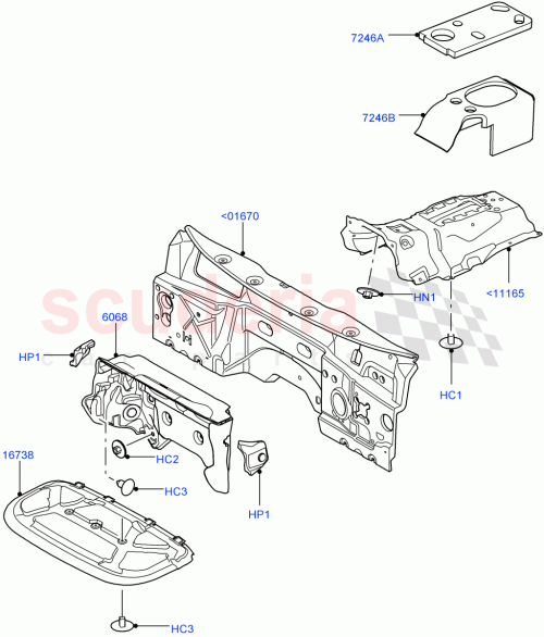 Part Diagram for Land Rover LR013225