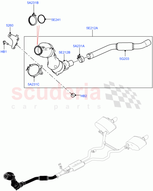 Part Diagram for Land Rover LR105414