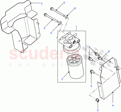 Part Diagram for Land Rover WJU500280